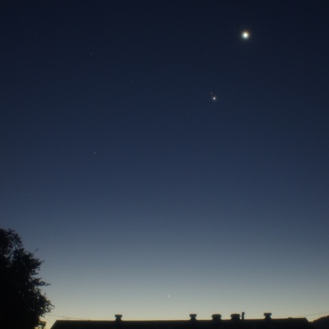 明け方の４惑星