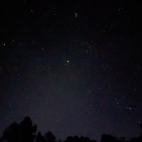 冬の星々と火木星