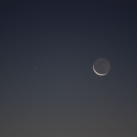 月齢28の月と水星