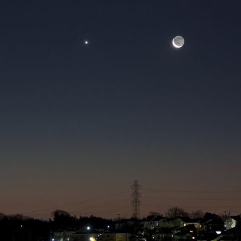 月と金星