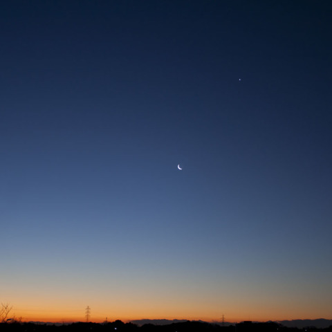 月と金星