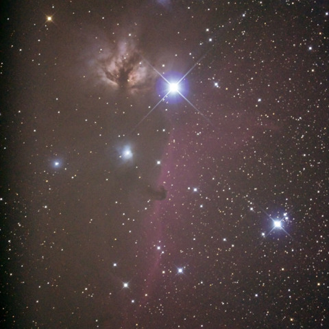 オリオン馬頭星雲付近