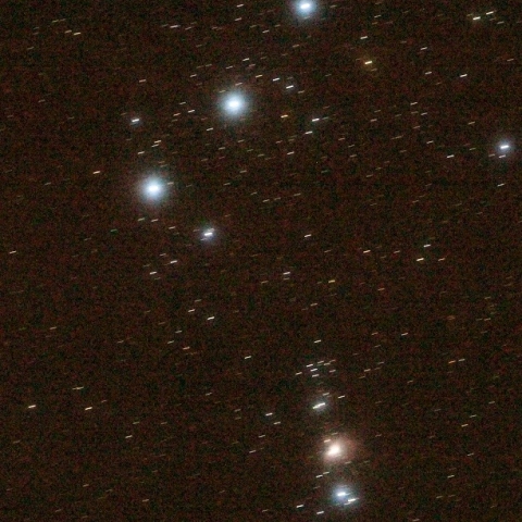 三ッ星と大星雲・赤道儀なし