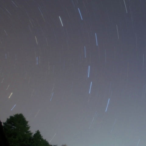流れる北斗七星