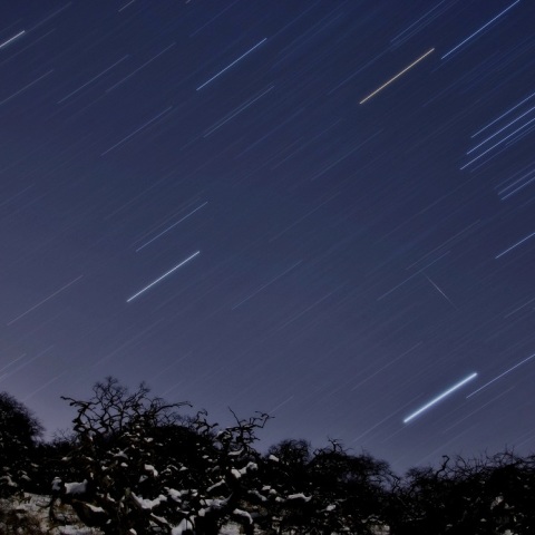 冬の大三角と流星(再処理)