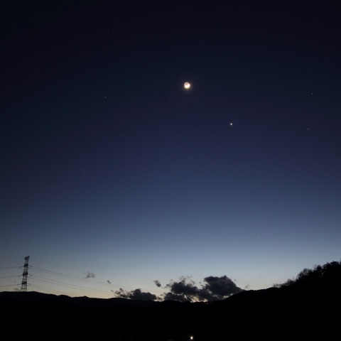 月と金星