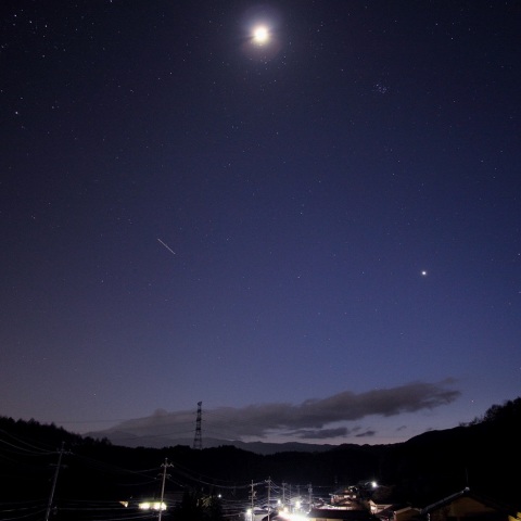 月とアルデバラン・金星