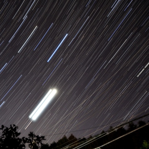 金星と木星の接近　光跡