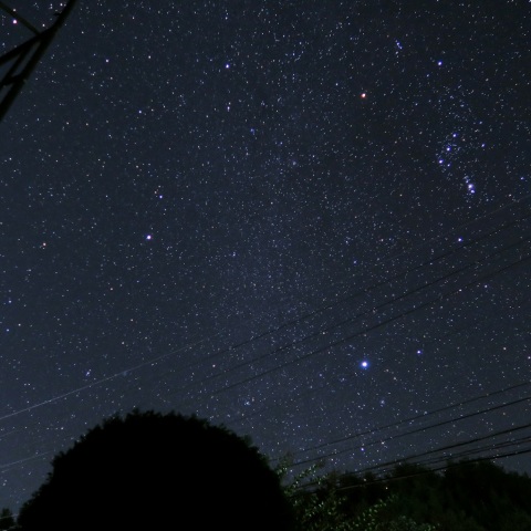 冬の大三角と天の川