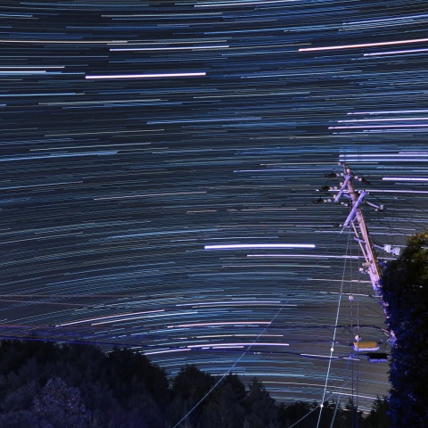冬の大三角 1時間の光跡