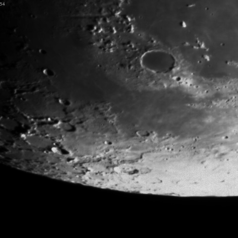 下弦の月　月面