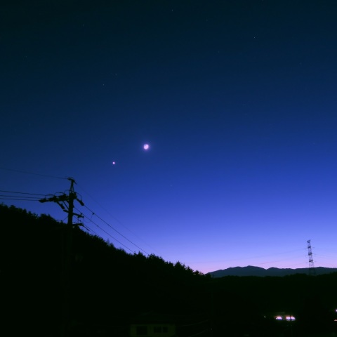 月と金星