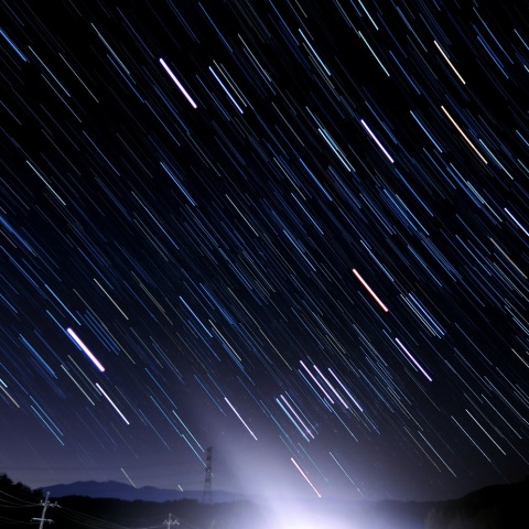 沈む西天の大三角