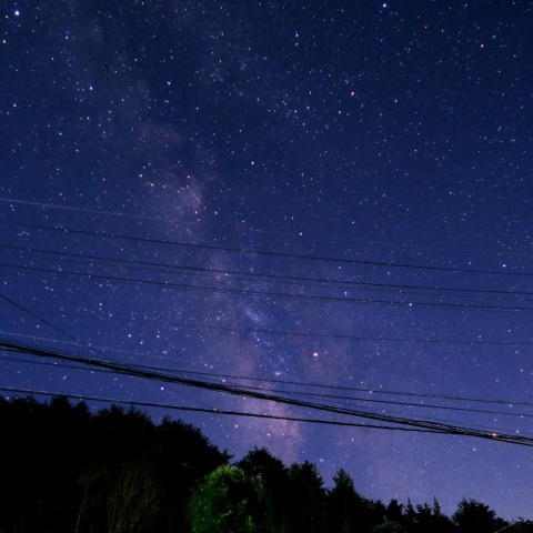 自宅庭の天の川