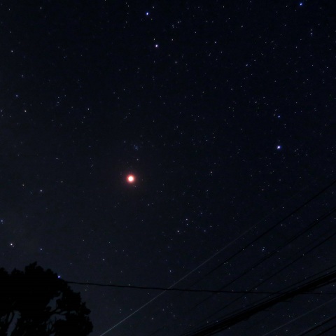 皆既月食の星景