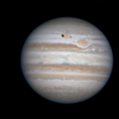 木星とエウロパの影