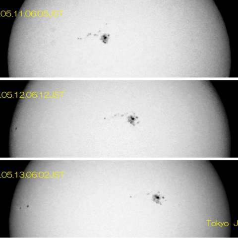巨大黒点群の動き