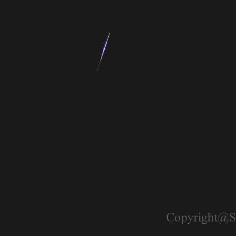 紫色に発光するかみのけ座流星群か  散在流星その１