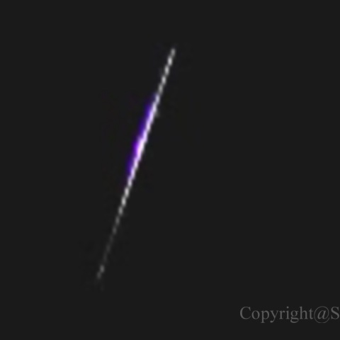 紫色に発光するかみのけ座流星群か  散在流星その2