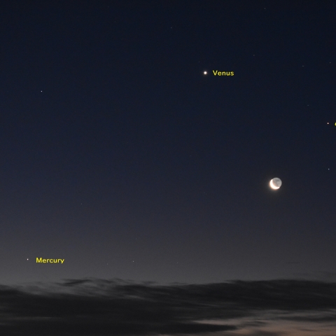 金星・水星・地球照