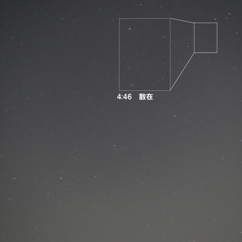 ふたご座流星群の夜に写った散在流星