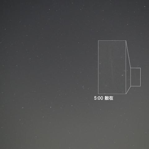 ふたご座流星群の夜に写った散在流星