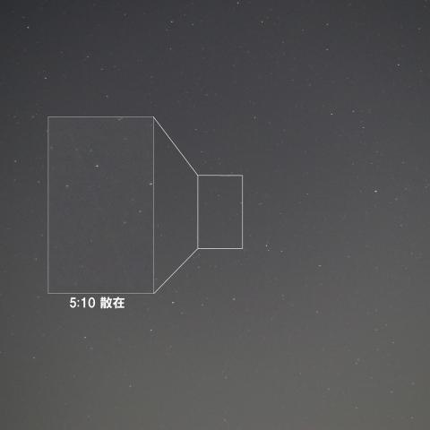 ふたご座流星群の夜に写った散在流星