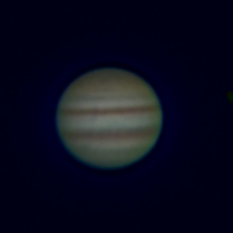 75mm屈折望遠鏡による木星