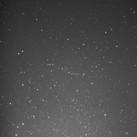 てんびん座を移動する小惑星1998 QE2