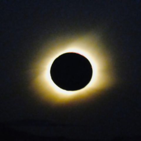 パタゴニア皆既日食の黄金コロナ