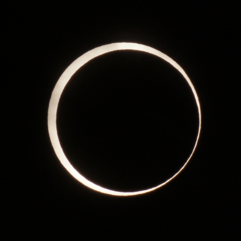 大阪市内での金環日食