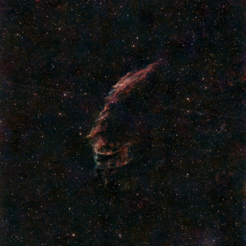 NGC6992と人工衛星