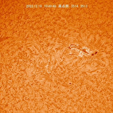 12/10  黒点群3514・13付近