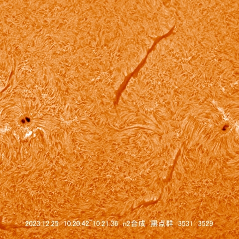 12/25　黒点群付近拡大