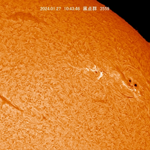 1/27  黒点群付近拡大