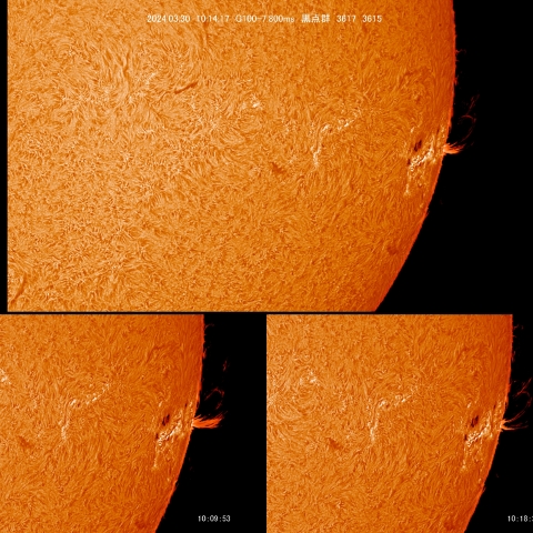 3/30 黒点群付近拡大