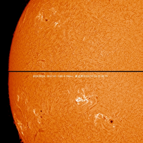 6/24　黒点群付近拡大