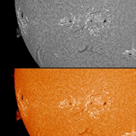 8/5 黒点群付近拡大
