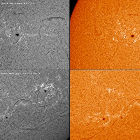 9/9  黒点群付近拡大