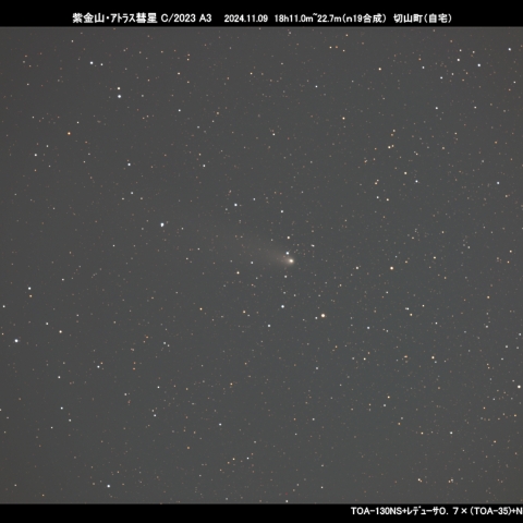 11/9  紫金山・ｱﾄﾗｽ彗星