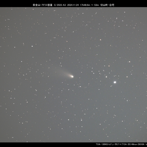 11/24 紫金山・ｱﾄﾗｽ彗星 C/2023 A3
