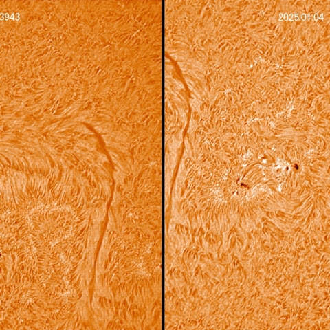 1/4 黒点群付近拡大