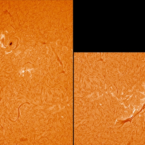 2/18 黒点群付近を拡大撮影