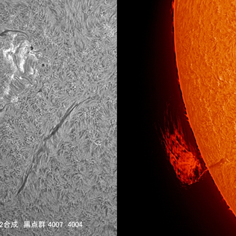 2/26  黒点群付近拡大