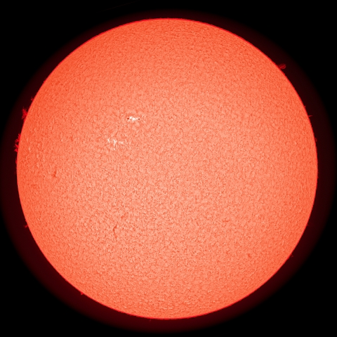 2/10の太陽（Hα擬似色）