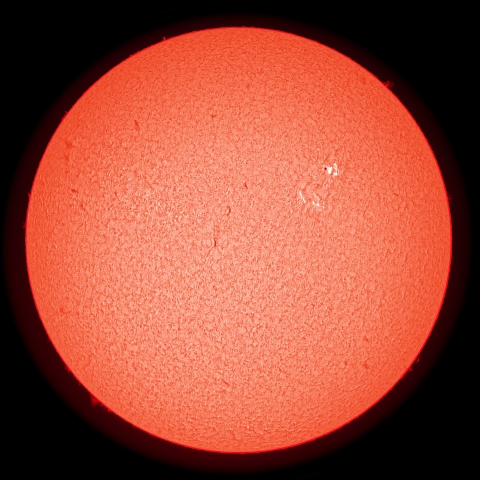 2/13の太陽（Hα擬似カラー）