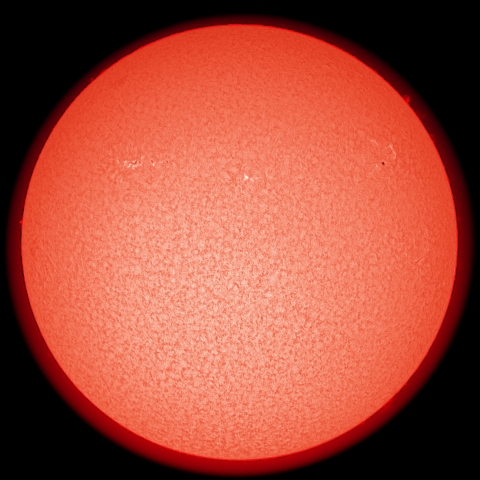 3/1の太陽（Hα擬似カラー）