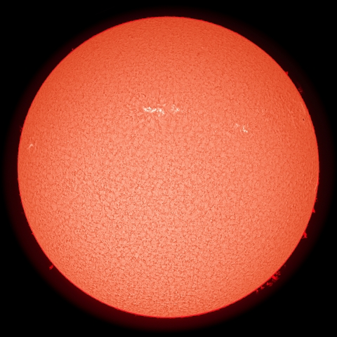 3/3の太陽（Hα擬似カラー）