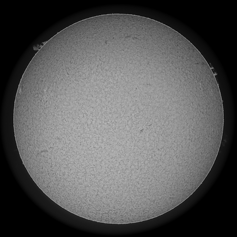 3/24の太陽（モノクロ）