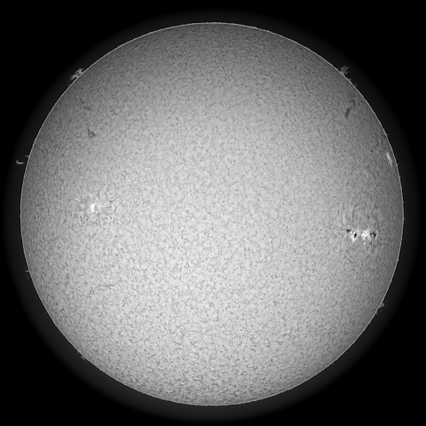 4/5の太陽（Hα）